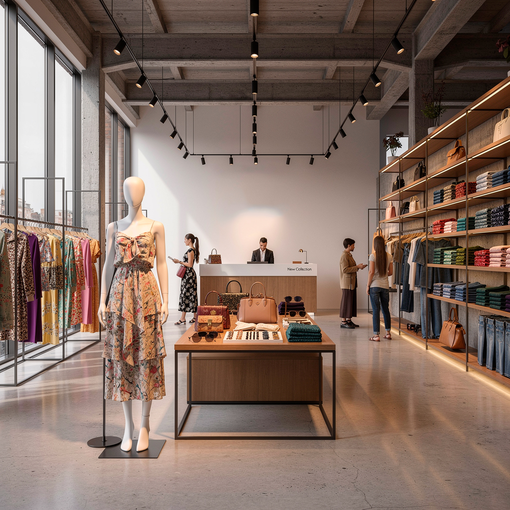 Interior de loja de varejo moderna